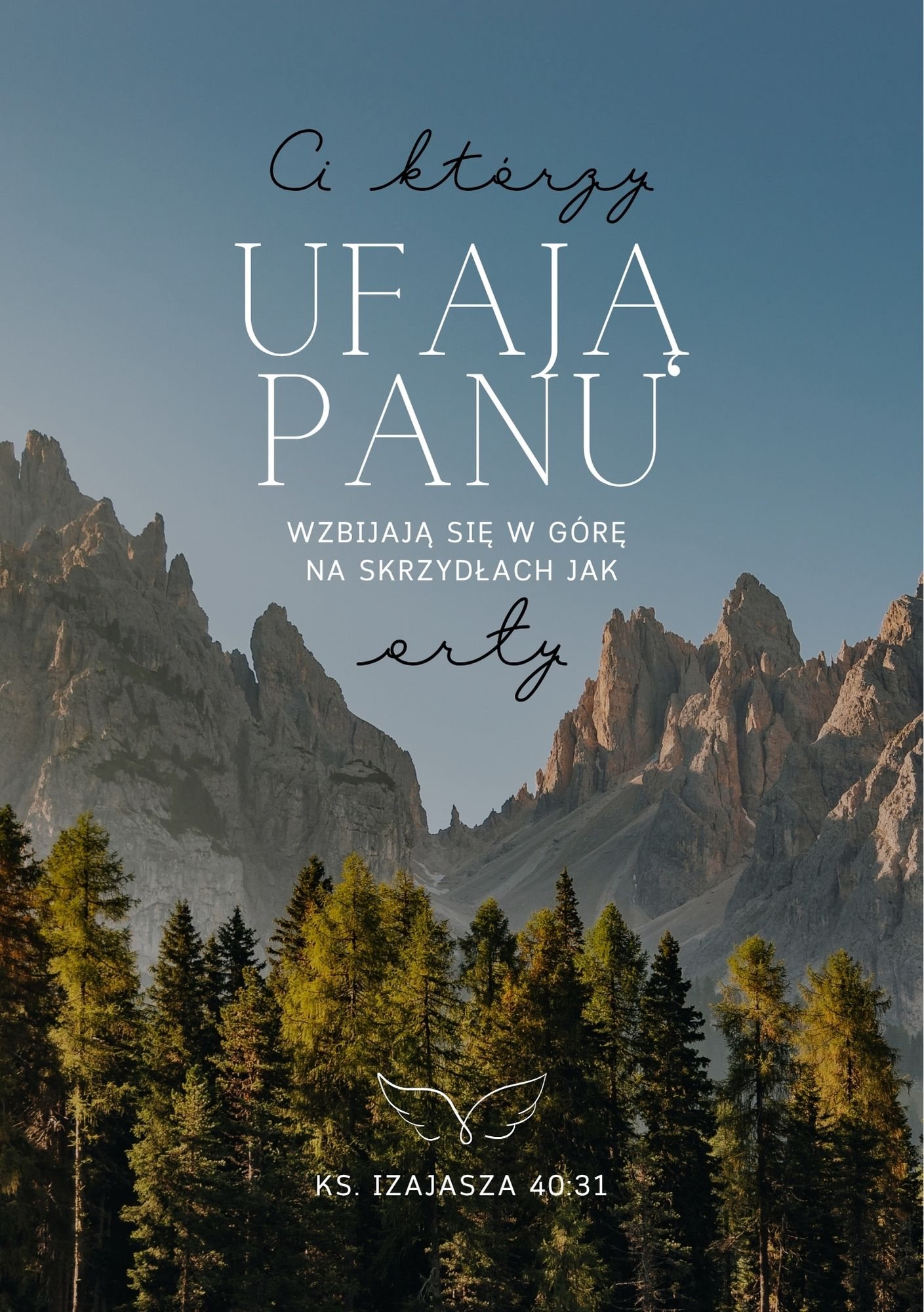 1 Notatnik na spirali Ci którzy ufają Panu wzbijają się w górę na skrzydłach jak orły